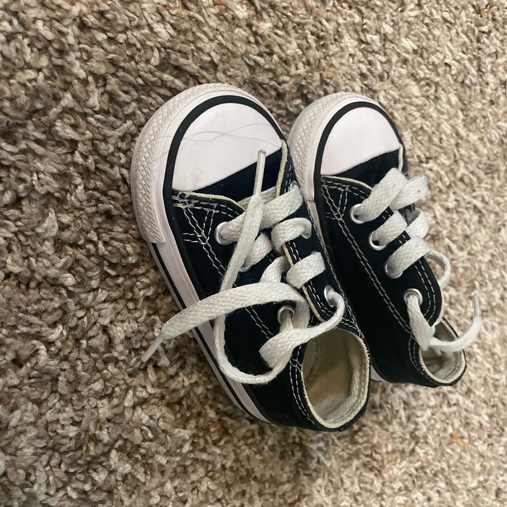 Kids Black Canvas Sneakers